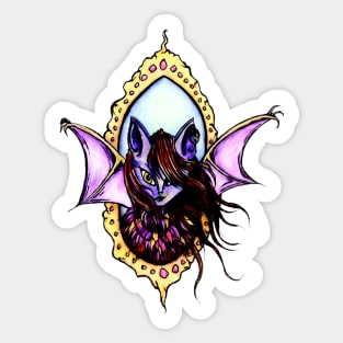 Batty girl bat Sticker